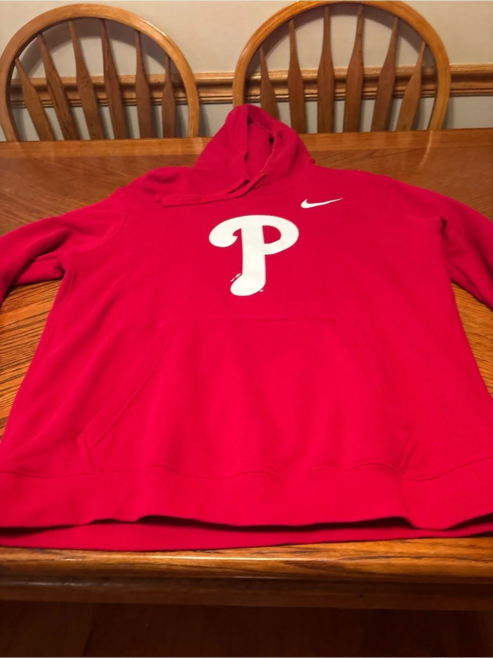 Nike Philadelphia Phillies MLB Red Pullover Hoodie – Men's Size Large (L)